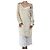 Vestido Twin Set de algodón blanco y beige