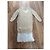 Vestido Twin Set de algodón blanco y beige - vista 4