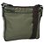 PRADA Schultertasche Nylon Khaki Silber Authentisch BA3657