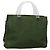 PRADA Tote Bag aus Nylon Khaki Silber authentisch bs27836