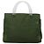 PRADA Tote Bag aus Nylon Khaki Silber authentisch bs27836 - Ansicht 2