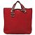 CHANEL Matelassé Kette Schultertasche Wolle 2-in-1 Rot CC Auth 127480 - Ansicht 13