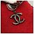 CHANEL Matelassé Kette Schultertasche Wolle 2-in-1 Rot CC Auth 127480 - Ansicht 18