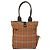 Burberry Nova Check Blue Label Tote Bag aus Canvas braun silber authentisch 129810 - Ansicht 13
