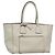 Prada Tote Bag aus Leder Weiß Silber Auth ep9305