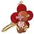 LOUIS VUITTON Monogram Vivienne Amour Charm Rot M02349 LV Auth 127325M