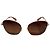 Gafas de sol oversize Longchamp marrón beige metal Castaño