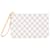 Louis Vuitton White Damier Azur Neverfull MM Pouch Cloth Pony-style calfskin  ref.2361312