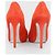 Décolleté Rene Caovilla in suede corallo - vista 4