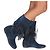 Botas de camurça azul Casadei com franjas