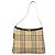 Burberry Borsa a spalla Nova Check in PVC Beige Argento Auth BA3813 - vista 13