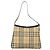 Burberry Borsa a spalla Nova Check in PVC Beige Argento Auth BA3813 - vista 2