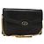 Borsa a spalla in pelle Gucci catena nera oro Auth ep9431 Nero D'oro
