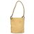Prada Bolsa de Ombro de Couro Bege Auth 129420