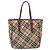 Burberry Nova Check blaue Label Tragetasche aus Canvas Beige Silber Authentisch BA3843 - Ansicht 13