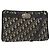 Borsa a Spalla in Tela Trotter Christian Dior Blu Navy Oro Auth 128445 D'oro