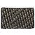 Borsa a Spalla in Tela Trotter Christian Dior Blu Navy Oro Auth 128445 D'oro - vista 2