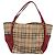 Burberry Borsa Tote Nova Check in PVC beige, oro e rosso Auth 128403 D'oro - vista 2