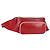 PRADA Borsa a tracolla in pelle argento rosso Auth 130229V