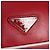PRADA Borsa a tracolla in pelle argento rosso Auth 130229V - vista 17
