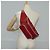PRADA Borsa a tracolla in pelle argento rosso Auth 130229V - vista 25