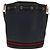 Borsa a Spalla Gucci Micro GG Supreme Sherry Line PVC Blu Navy Oro Auth 125756 D'oro - vista 2