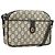 Borsa a Spalla GUCCI GG Plus Supreme PVC Blu Navy Oro Auth BA3799 D'oro