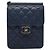 Borsa a Spalla CHANEL in Pelle di Agnello Blu CC Auth BA3679 - vista 13