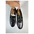 Mocassini Gucci Jarka leather con nappine neri taglia 35 Nero Rosso D'oro Verde - vista 14