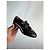 Mocassini Gucci Jarka leather con nappine neri taglia 35 Nero Rosso D'oro Verde - vista 3