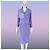 Chanel Traje de Tweed Lavanda con Botones de Joyas 38 FR - vista 2