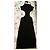 Autre Marque Wunderschönes schwarzes Midi-Kleid von Benetton, Cut-Out-Modell, Größe S, neu - Ansicht 8