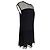 Karl Lagerfeld Schwarzes Karo Viscose Kleid