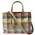 FENDI CABAS 2 JOURS 8BH250 REGULÄR IN RAPHIA GEWEBTE HANDTASCHE