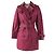 Trench Coat de Couro Coach Vermelho Vinho XS Feminino