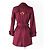 Trench Coat de Couro Coach Vermelho Vinho XS Feminino - vista 4