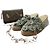 Chanel 17C Coco Cuba Kamelie Khaki Grün Espadrilles EU 41 Olivgrün Dunkelgrün - Ansicht 3