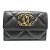 Chanel 19 Kleine Klappbörse Schwarz Pink