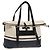 Borsa a spalla Burberry Black Label in tela bianca e argento autentica bs27141 Bianco