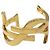 Saint Laurent Bracelete Cassandra de metal dourado Auth yk18725 - vista 2