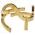 Saint Laurent Bracelete Cassandra de metal dourado Auth yk18725 - vista 3