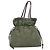 Borsa Tote Prada in nylon verde oro Auth 128736 D'oro