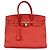 Borsa a mano Hermès Birkin 35 in pelle corallo