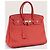 Borsa a mano Hermès Birkin 35 in pelle corallo - vista 4