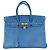Borsa a mano Hermès Birkin 35 in pelle blu