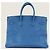 Borsa a mano Hermès Birkin 35 in pelle blu - vista 2