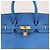 Borsa a mano Hermès Birkin 35 in pelle blu - vista 3
