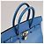 Borsa a mano Hermès Birkin 35 in pelle blu - vista 7