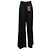 Schwarze Jacquard-Hose mit weitem Bein 2024 Etro