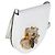 Loewe Bolsa transversal em couro de bezerro branco com salto e flor de metal - vista 3